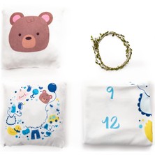 Storemax Yeni Doğan Bebek Hediyesi Fotoğraf Battaniyesi Seti Aylık Çekim