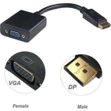 Displayport To VGA Çevirici Adaptör Display Port Dp