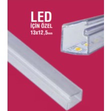 X12,5 mm Şeffaf Kablo Kanalı Yapışkan Bantlı 2mt (Led Için)