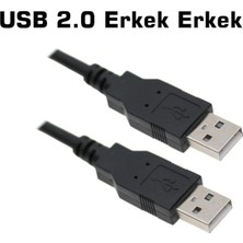 Ucu USB 2.0 Erkek Kaliteli USB Kablo 30 cm