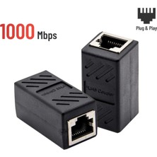 Gigabit CA55 6 Ekleyici Uzatma Uzatıcı RJ45 Ek Birleştirici Ara Kablo Birleştirici