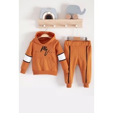 Mini Zeo Desenli Pamuklu 2'li Erkek Bebek Takımı