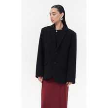 Butik Allbucks Mai, Emma Dikiş Detay Siyah Blazer ABMAI0012