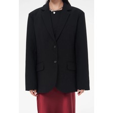 Butik Allbucks Mai, Emma Dikiş Detay Siyah Blazer ABMAI0012