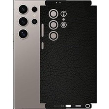 ECR MOBILE Samsung Galaxy S24 Ultra ile Uyumlu Mat Siyah Arka Kaplama