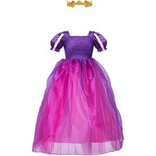 Rapunzel Kostüm Kız Çocuk - Cadı Kostümü - Balo Kostümü - Cadılar Bayramı Kostüm Cosplay