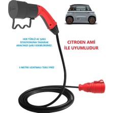Bemis Citroen Ami, 3 Metre Uzatmalı, Ac Şarj Kablosu C2L