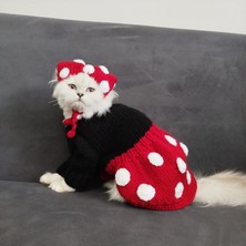 Lady Fify Kedi Köpek için Minnie Mouse Kostümü