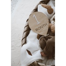 Dery Baby Ahşap Balon Bebek Anı Kartları 1mounth- 1year