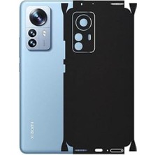 ECR MOBILE Xiaomi 12 Pro ile Uyumlu Mat Siyah Arka Kaplama