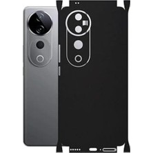 ECR MOBILE Vivo V40 ile Uyumlu Mat Siyah Arka Kaplama