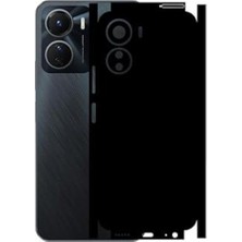 ECR MOBILE Vivo Y16 ile Uyumlu Mat Siyah Arka Kaplama