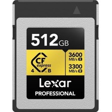 Lexar 512GB Professıonal Gold LCXEXP4512G- Rneng Cfexpress 4.0 Type-B Kart