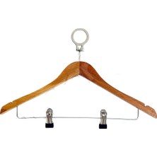 Private 10 Adet Otel Tipi Ahşap Mandallı Etek Pantolan Elbise Kostüm Askısı Orijinal Askı Yerli Halkalı Askılık