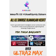 Wearfit Pro Hk9 Ultra 2 Max Amoled Ekran 49MM Chatgpt Bildirim Okuma Telefon Görüşmesi Ses Kayıt Galeri