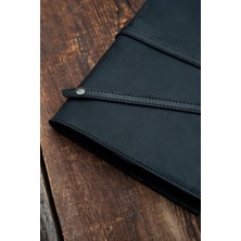 Saraci Leather Craft Hakiki Deri Kaplı Şerit Detaylı Defter