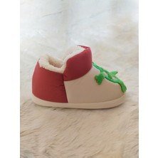 Kaplumbağa Figürlü Peluşlu Kaymaz Yumuşak Esnek Tabanlı Günlük Anaokulu Kreş Kışlık Kız Çocuk Ev Botu Pandufu
