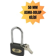 Givy 50 mm Gri Uzun Asma Kilit (Dolap Kilidi)