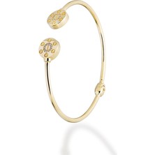 Vida Başı Detaylı Yuvarlak Taşlı Bilezik