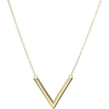 V Model Büyük Spor Altın Kolye