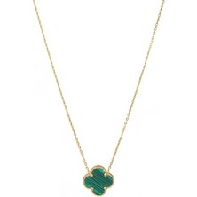 Vancleef Yeşil Yonca Altın Kolye