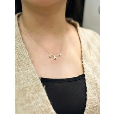 Altın Nesil - 14 Ayar İki Harf Kalpli Altın Hayalet Kolye