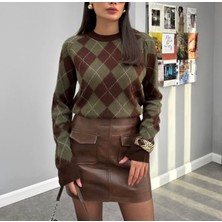 Leilaa Baklava Desen Midi Kazak