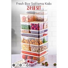 Ny Home 24 Parça Set Derin Freshbox Mikrodalga ve Difrize Uygun Saklama Kabı Krem