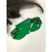 Troyder Gözlük Kılıfı Unisex Yeşil Renk Hakiki Deri