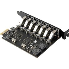 Bastore 7 Port USB 3.0 Pci-E Express Kart Hub Çoklayıcı Çoğaltıcı