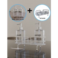 Suntel Metal Standlı Sıvı Sabunluk Şişesi Seti - Modern Standlı