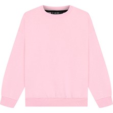 Unisex Basic Bisiklet Yaka Içi Polarlı Oversize Sweatshirt
