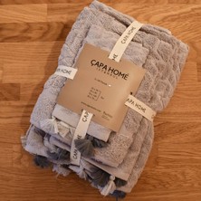 Çapa Home 4 Parça Havlu Banyo Seti Gri