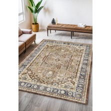 Melaris Halı Vintage Eskitme Bohem Yıkanabilir Şönil Kilim Pamuk Taban Dokuma Halı Oturma Odası Salon Balkon Mutfak Halısı