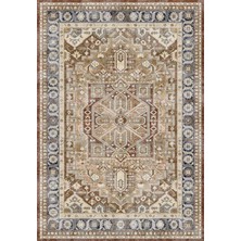 Melaris Halı Vintage Eskitme Bohem Yıkanabilir Şönil Kilim Pamuk Taban Dokuma Halı Oturma Odası Salon Balkon Mutfak Halısı