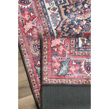 Melaris Halı Vintage Eskitme Bohem Yıkanabilir Şönil Kilim Pamuk Taban Dokuma Halı Oturma Odası Salon Balkon Mutfak Halısı