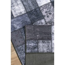 Melaris Halı Uraz Eskitme Patchwork Yıkanabilir Şönil Kilim Pamuk Taban Dokuma Halı Oturma Odası Salon Balkon Mutfak Halısı
