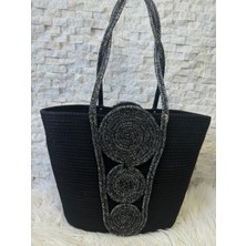 Sarda Design Siyah Kadın Plaj Çantası