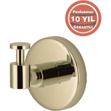 Çelik Banyo Paslanmaz Pirinç Flora Askılık Tekli Altın Sarı Gold