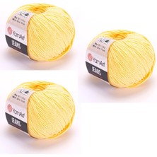 Yarnart Yarn Art Jeans Amigurumi Örgü ipi 88 Koyu Sarı Hırka Örgü ipi Bebek ipi Punch ipi 3'lü Paket