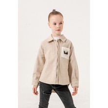 Kız Çocuk Triko Cepli Gömlek 3130