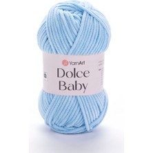 Yarnart Dolce Baby - Kadife, Bebek El Örgü ipi Bebe MAVISI-749