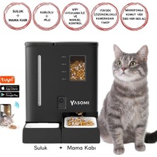 Yasomi DU-F03V Smartpaw+ 2si1 Arada 4l/5l Kapasiteli Pilli/Kablolu Akıllı Otomatik Mama ve Su Kabı