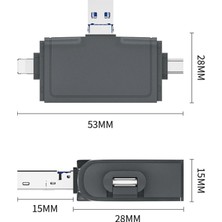 After Times Çok Fonksiyonlu Kart Okuyucu Sd Tf USB Type C Mikro USB Dönüştürücü