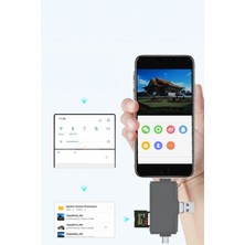 After Times Çok Fonksiyonlu Kart Okuyucu Sd Tf USB Type C Mikro USB Dönüştürücü