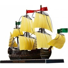 Osmanlı Savaş Gemisi 3D Karton Maket Puzzle Hediyelik Yapboz
