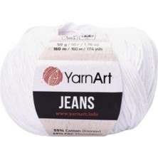 Yarnart Jeans Amigurumi Örgü ipi 5'li Paket 62 Beyaz Amigurimi Bebek ipi