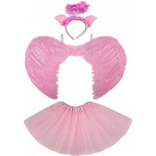 Xnews Çocuk Melek Kostümü Seti Pembe