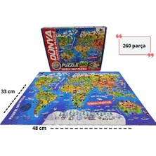 TotteriQ Dünya Haritası Puzzle 260 Parça