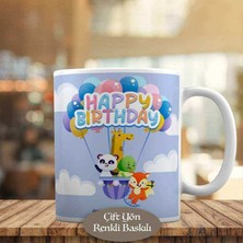 Asilmeydan Renkli Uçan Balon ve Sevimli Hayvanlar Kupa Bardak Hediyelik-181